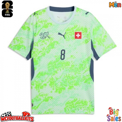 Switzerland Remo Freuler #8 Replica Away Stadium Shirt World Cup 2026 Short Sleeve